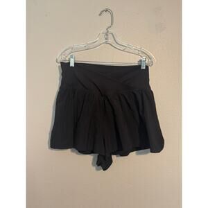 Aerie Cross over Shorts Black